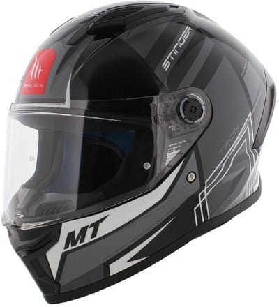 MT Stinger 2 integraalhelm Tron glans zwart grijs