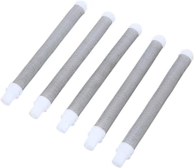 Set van 5 RVS Airless Spuitpistool Filters met 60 Mesh, Push-on Type, Geschikt voor Diverse Spuittoepassingen