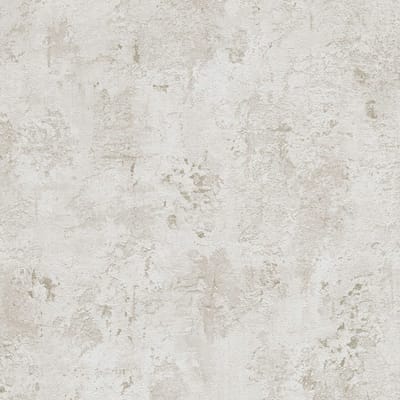 Pleister-look behang Profhome 388231-GU vliesbehang hardvinyl warmdruk in reliëf gestructureerd in betonlook mat crème grijs beige 5,33 m2