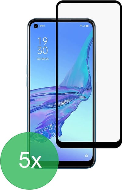 Screenprotector Geschikt voor: Oppo A53 4G / A53S Full 5x - screen protector - volledige glas - bescherming - beschermglas - ZT Accessoires