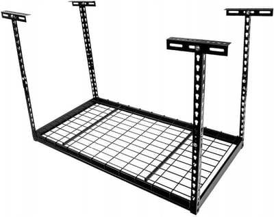 Plafondrek - Garage opslag - Ruimte organiseren - In hoogte verstelbaar - 63 x 123 cm - Zwart