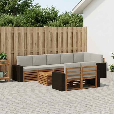 vidaXL - Sofa-Sets - Massief - Acacia - Hout