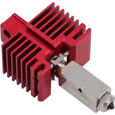 Kit Hotend Extrudeur Buse 0.4MM Démontable Acier Trempé Chauffage Céramique 60W Fil Thermistance Chaud red