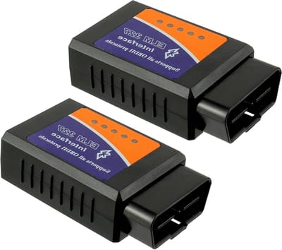OBD2 Bluetooth Adapter voor Auto Diagnostiek - Draadloze Code Lezer, Compatibel met iOS/Android/Windows, Ondersteunt Alle OBDII Voertuigen (2 Pack)