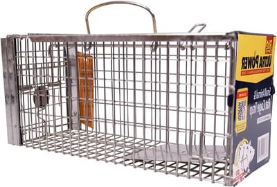Humane Rat Cage Trap - Binnen en Buiten Levend Vangen - Langdurig Roestbestendig - Zilver