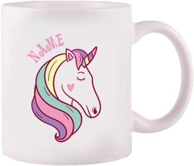 Gepersonaliseerde Mok met naam - Unicorn Wit | Meisjes | Kind | Eenhoorn | Unicorn | Keramiek | Cadeau Kinderen