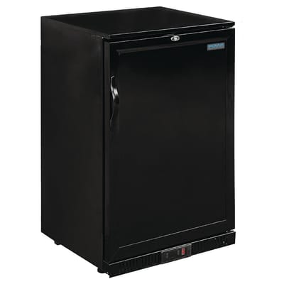 Polar G-Serie 900mm Barkoeling Enkele Deur 138L Zwart - Polar GL015 - Horeca & Professioneel