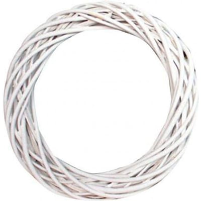 Witte Slinger Rotan Rond Ontwerp Kerstboom Rotan Krans Ornament Liana Ring Decoratie Huisfeest Hangende Bloemen Ambacht