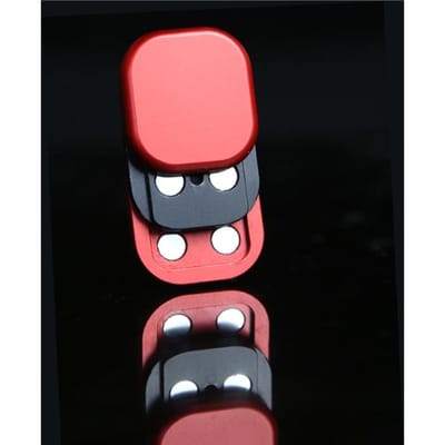 Aluminiumlegering Mini 3 Laags Fidget Haptische Slider Metaal EDC Fidget Speelgoed Anti-angst Kantoor Bureau Speelgoed Volwassen Stressverlichtend Speelgoed rood