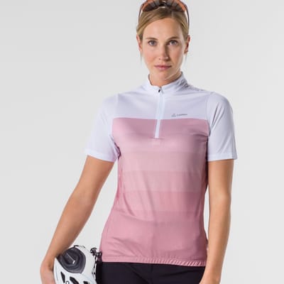 Loeffler fietsshirt korte mouwen W Bike Jersey HZ Rainbow Mid Rosanne - Roze