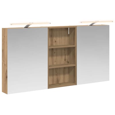 vidaXL - Badkamerkast - set - 3 - st - 140 - x - 14,5 - x - 70 - cm - Bewerkt - hout