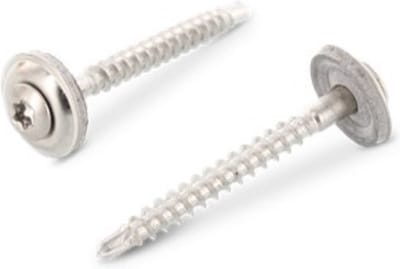 (200 STUKS) 4,5X65 TX 20 SPENGLERSCHROEF 2 DELIG ZELFBORENDE BOORPUNT (AFDICHTSCHIJF 15MM) ( RVS-A2-70 (AISI 304) 9387