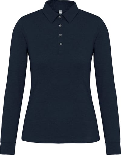 Kariban Damespolo lange mouwen van jersey K265 - Navy - L