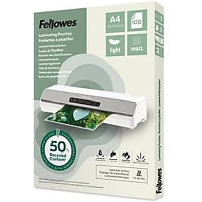 Lamineerhoes Fellowes A4 light 50% gerecycled mat 100stuks