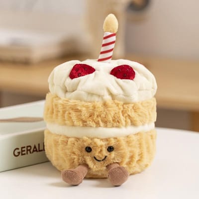 Schattige Taart Eclair Pluche Speelgoed Zacht Knuffeldier Voor Kinderen Volwassenen Kawaii Dessert Thema Woondecoratie Cadeau Knuffelbaar Verzamelbaar Pluche beige