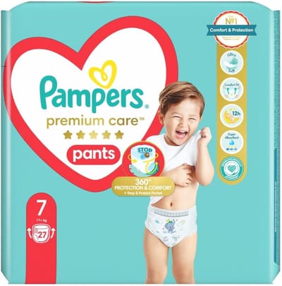 Luierbroekje Maat 7 - Babybroekjes Absorberend - Comfortabel Verschoningen - Lekvrije Achterkant - 17 kg