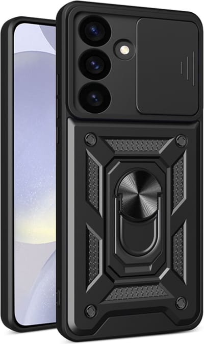 Hoesje geschikt voor Samsung Galaxy S24 Plus - Techsuit Camshield Back Cover - Zwart
