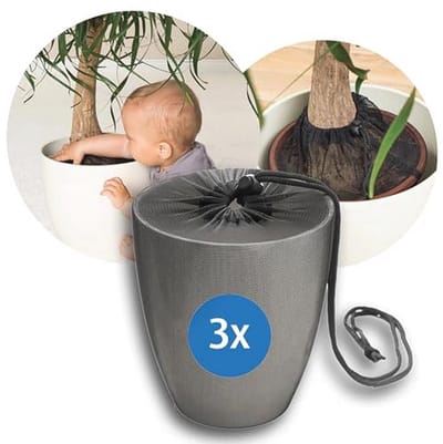 Plantenbeschermingsnet voor bloempotten tot 30 cm - 3 stuks