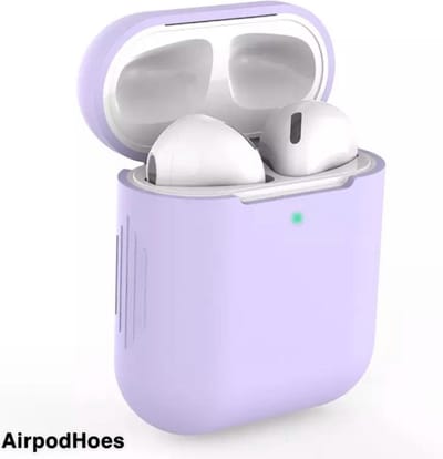 Siliconen Bescherm Hoes Cover Case geschikt Voor Apple AirPods - Licht Paars