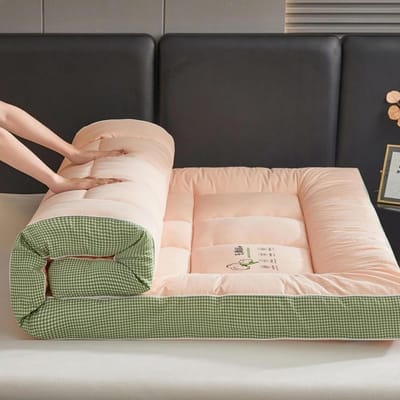 Futonmatras - Opvouwbare Matras - Comfortabel Slapen - Ademende Stof - 1.5*2.0m - Roze