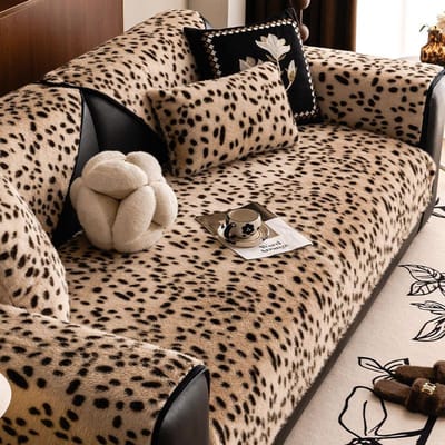 Luxe Kussen met Luipaardprint Herfst Winter Nieuw Verdikt Antislip Rechte Lijn Kussen Voor Winter Bankhoes Stof 70x70cm 1pcs