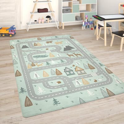 Paco Home Kindervloerkleed Kinderkamer Babykleed Stratenvloerkleed Speelvloerkleed 120x160 cm