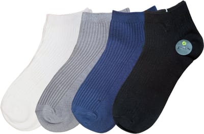 green-goose® Bamboe Sokken Enkelsokken Sneakersokken | 95% Bamboe| Maat 43-46 | 4 Paar Gemengde Kleuren | Zacht en Ademend