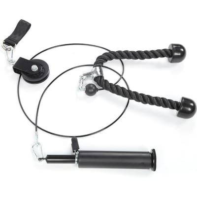 Ensemble d'équipement de fitness DIY Poulie Sangle de traction à double extrémité Puissance des bras Entraînement de la force des triceps