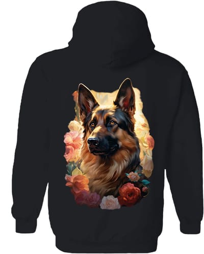 Duitse Herder German Shepherd Portrait The Coloured House Hoodie S