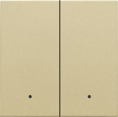 Niko 221-32004 Afwerkingsset met lens voor dubbele elektronische schakelaar of drukknop, gold coated