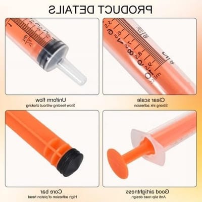 12 Stuks 10ml Plastic Spuiten met Deksel, Herbruikbare Spuiten Zonder Naald voor Diermetingen, Laboratoria en Plantenirrigatie