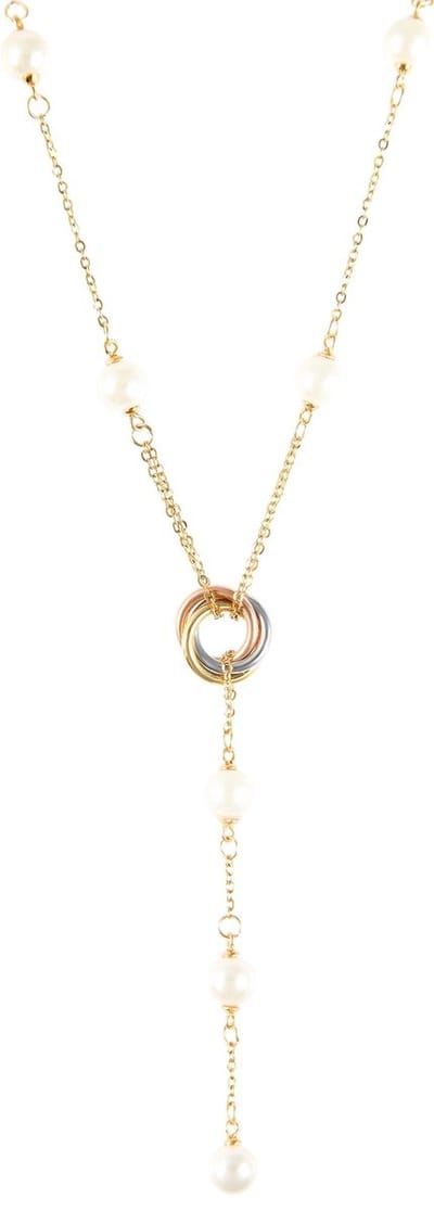 AKZENT Akzent dames-sieradenset van Edelstahl met ketting, oorbellen en parels