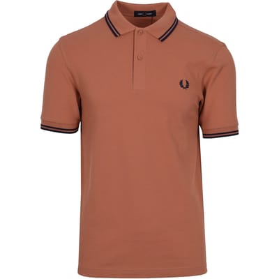 Fred Perry Twin Tipped Poloshirt Licht Rust/Frans Marineblauw