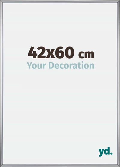 Your Decoration - Fotolijst 42x60 cm - Kunststof - Zilver Hoogglans - Annecy