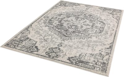 Easy Living - Nova-Medallion-Ivory Vloerkleed - 200x290  - Rechthoek - Laagpolig,Vintage Tapijt - Modern - Beige, Grijs