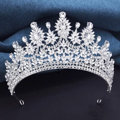Tiaras et Couronnes en Cristal Rouge Rose de Luxe pour Mariée Couronne de Mariage Coiffe Princesse Reine Anniversaire Bal Bijoux de Cheveux Concours
