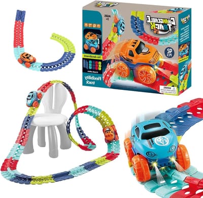 Led Racebaan - Flexibele Baan - Kinderen Spelen - Anti-zwaartekracht Ontwerp - 37 x 233 cm - Multicolor