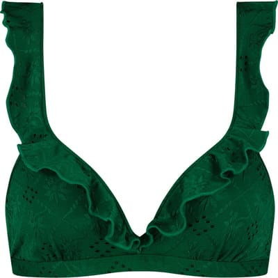 Beachlife Green Embroidery Dames Bikinitopje - Maat B36