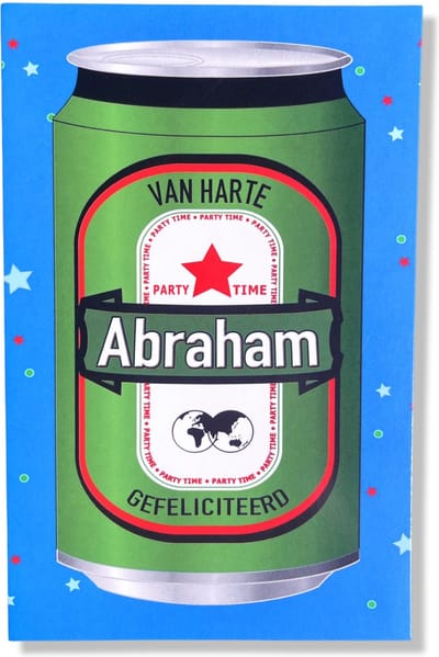 Hoera 50 jaar! Luxe verjaardagskaart Abraham - 12x17cm - Gevouwen Wenskaart inclusief envelop - Leeftijdkaart
