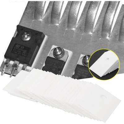 100 PIÈCES TO247 Feuille Isolante en Céramique d'Alumine MOS Transistor IGBT Coussin Refroidissant 17 x 22 x 1mm