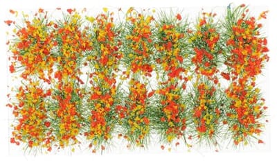 Zelfklevende Bloemenmix Set voor Modelbouw en Diorama's - Statische Grasvezels voor H0 Modelspoor