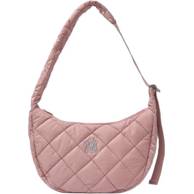 MLB X New York Yankees Gewatteerde Casual Veelzijdige Tote Crossbody Schoudertas Dames tassen Roze 3ABQL064N-50PKM Pink gray