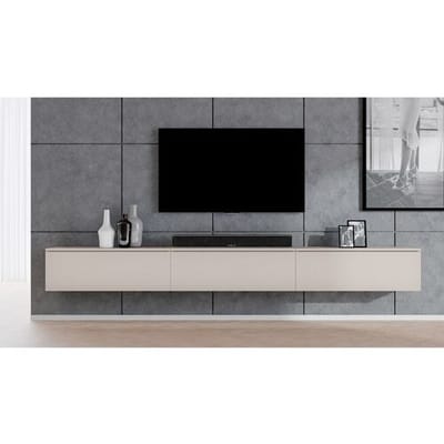 AX LIVING Hangend TV-meubel Loriano 3x100 cm kasjmier beige