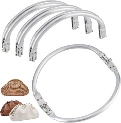 Set van 4 U-vormige Tas Handvatten, 19 x 9.5 cm, Ideaal voor DIY Tasprojecten, Tasframe Sluiting en Clutch Accessoires