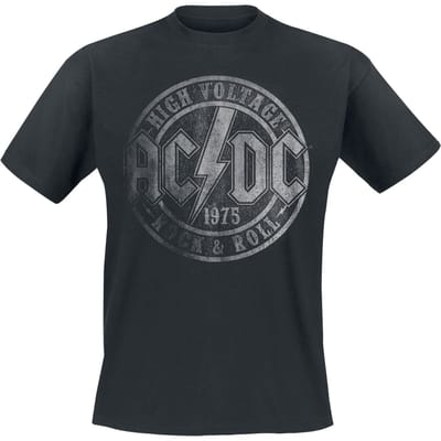 AC/DC T-shirt - High Voltage 1975 - S tot XXL - zwart