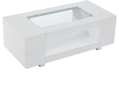 Witte LED-salontafel met Bluetooth-appbediening, salontafel, salontafel, salontafel, geschikt voor feest, kantoor, woonkamer