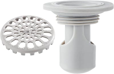 Douche Afvoerplug - Badkamer Afvoerstop - Geurpreventie - Mini Trap Ontwerp - ca. 5.8 cm - Wit