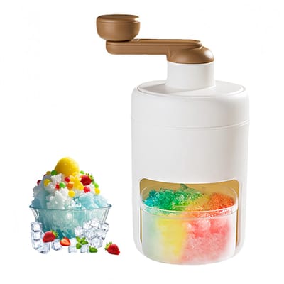 QTTVBTNA -IJscrusher Met Draaislinger – Geen Stroom Nodig – Lichtgewicht & Draagbaar – Ideaal Voor Camping, Feestjes & Thuisgebruik