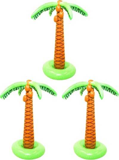 I LOVE FANCY DRESS LTD Opblaasbare palmboom - zwembadfeestdecoratie tropische Hawaiiaanse feeststeun - staat rechtop op 160 cm (pak van 3)
