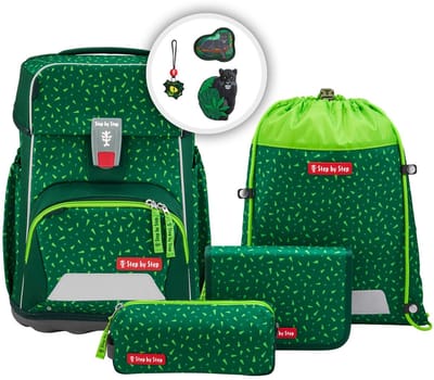 Step by Step schooltas Basis Schulranzen-Set 4-delig Green Graphics groen